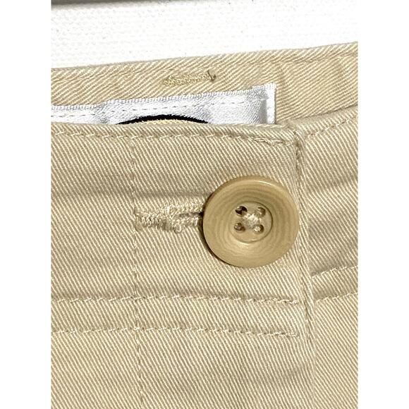 Talbots Pleated Shorts Khakis Chino Beige Cuffed High Rise Stretch Womens 16 - Picture 3 of 5